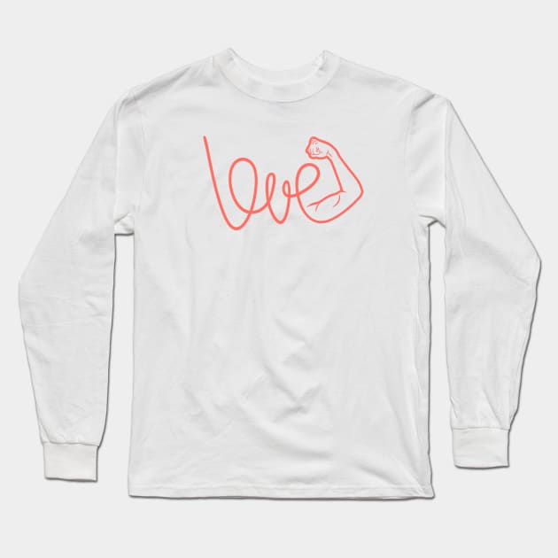 Love Is The Power (color version) Long Sleeve T-Shirt by lents